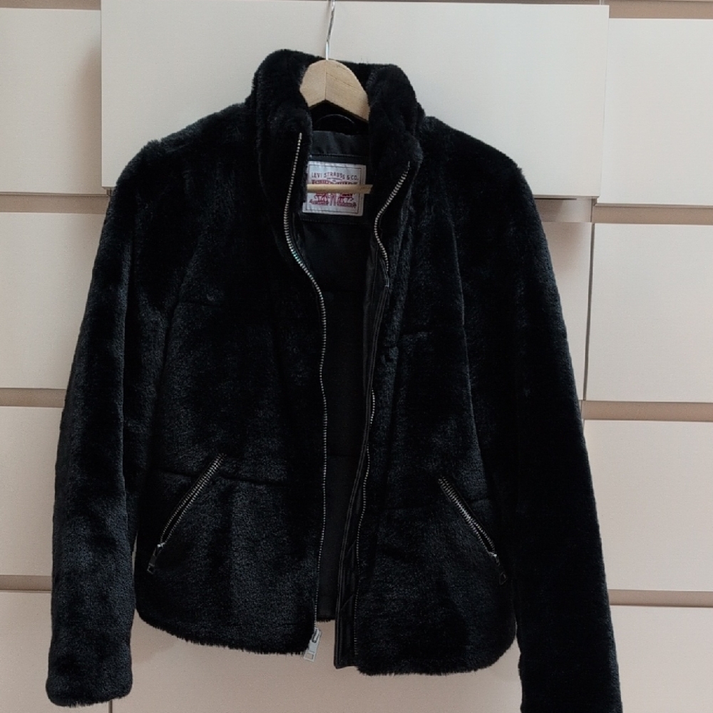 Black Faux Fur Jacket